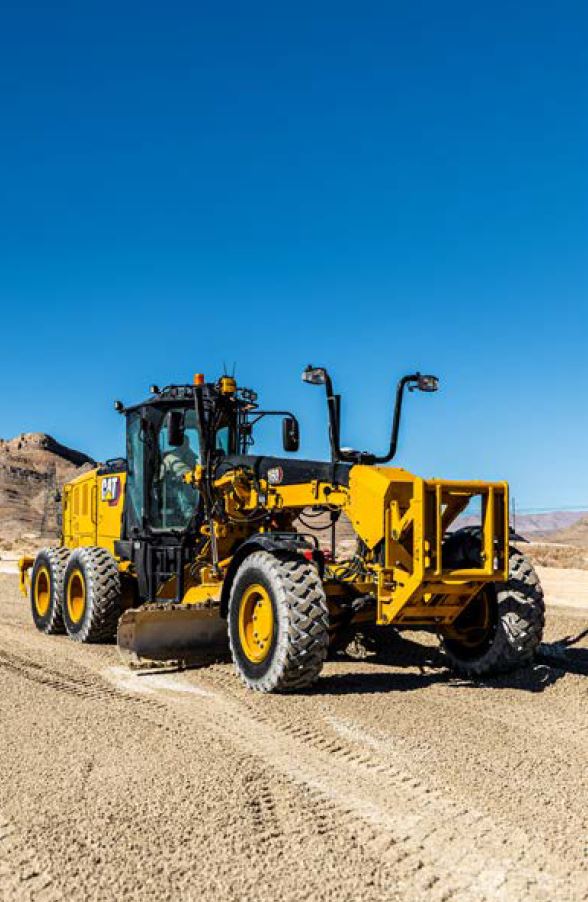 Grader in the field