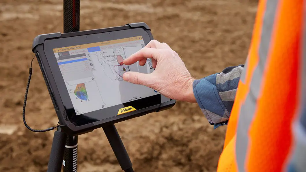person using siteworks on tablet